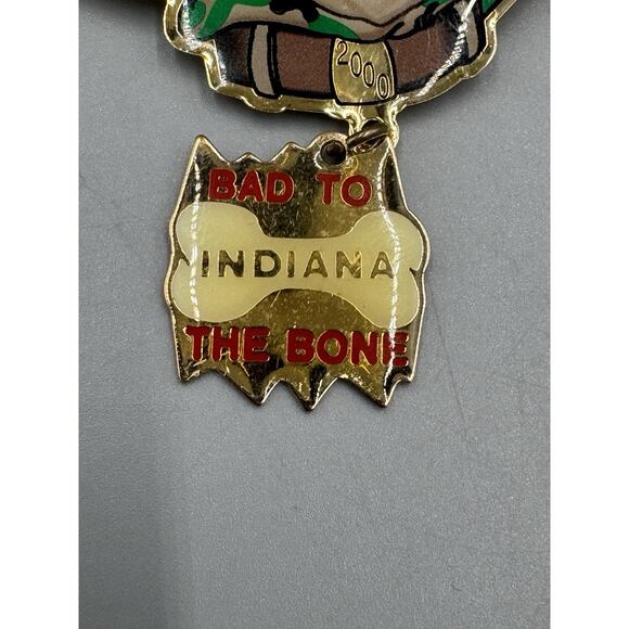 Vintage Indiana Fast Pitch Softball NSA Bad To The Bone Bulldog Lapel Pin - Picture 3 of 6